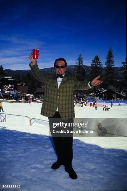 Portrait of American entertainer Ben Carr, of the group the Mighty Mighty Bosstones, at the LifeBeat Board Aid 2 benefit at Big Bear Lake,...