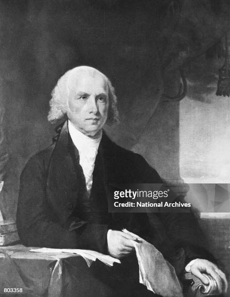 Portrait of 4th United States President James Madison.