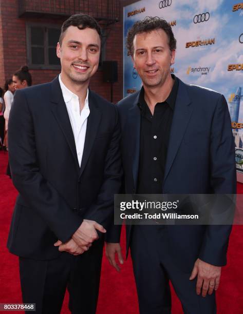 Screenwriter John Francis Daley and Screenwriter Jonathan Goldstein attend the premiere of Columbia Pictures' "Spider-Man: Homecoming" at TCL Chinese...