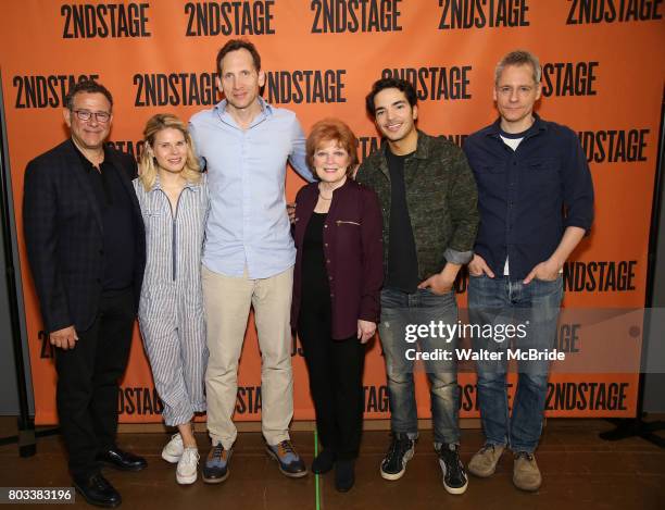 Michael Greif, Celia Keenan-Bolger, Stephen Kunken, Anita Gillette, Juan Castano and Bruce Norris attend the cast photo call for the Second Stage...