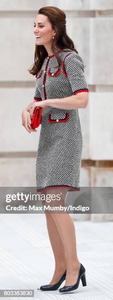 Catherine, Duchess of Cambridge visits the new V&A Exhibition Road Quarter at the Victoria & Albert Museum on June 29, 2017 in London, England. The...