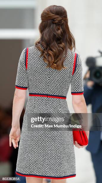 Catherine, Duchess of Cambridge visits the new V&A Exhibition Road Quarter at the Victoria & Albert Museum on June 29, 2017 in London, England. The...