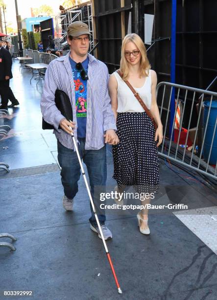 Deborah Ann Woll and EJ Scott are seen on June 28, 2017 in Los Angeles, California.