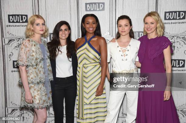 Lucy Boynton, Lisa Rubin, Melanie Liburd, Sophie Cookson and Naomi Watts visit the Build series to discuss the series "Gypsy" at Build Studio on June...