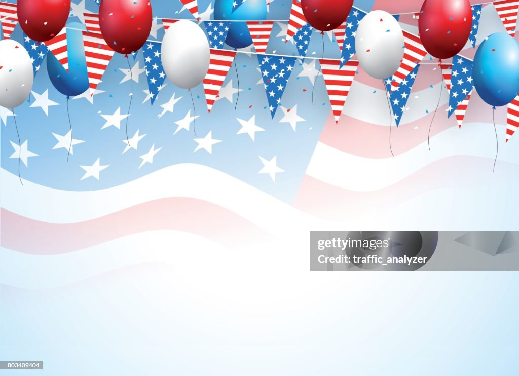 American flags background