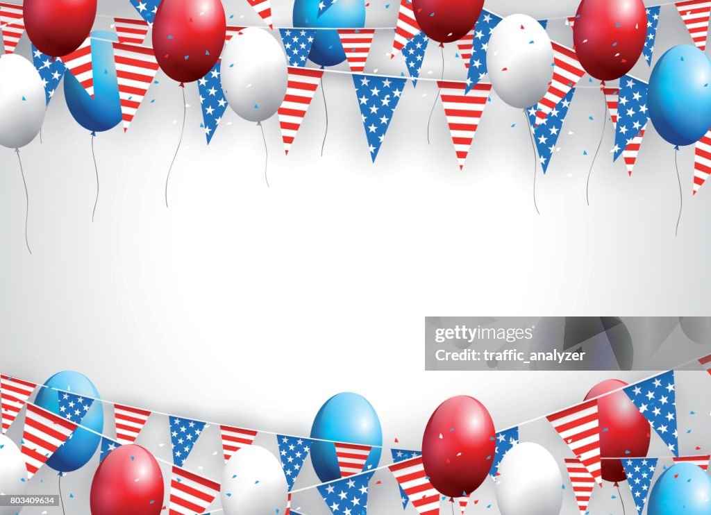 American flags background