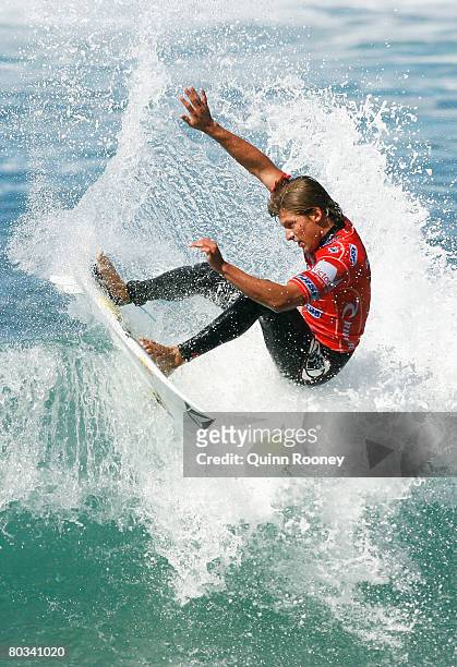 Bruce Irons of the United States of America competes during Round Two of the Rip Curl Pro as part of the ASP World Tour held at Bells Beach March 22,...