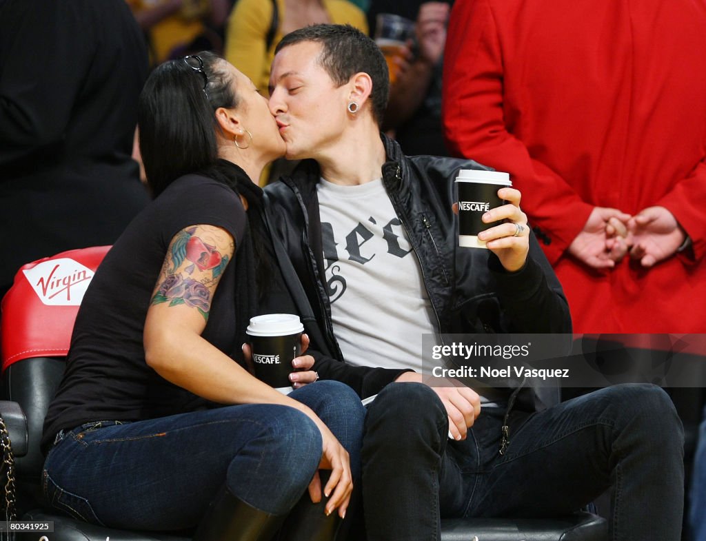 Celebrities Attend The Lakers Game