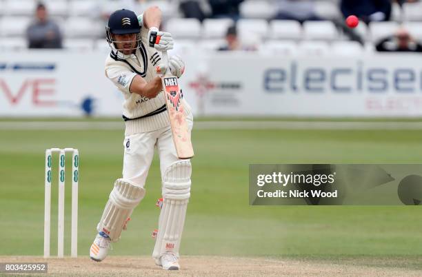 Nick Compton maintains his dogged defense during the Essex v Middlesex - Specsavers County Championship: Division One cricket match at the Cloudfm...