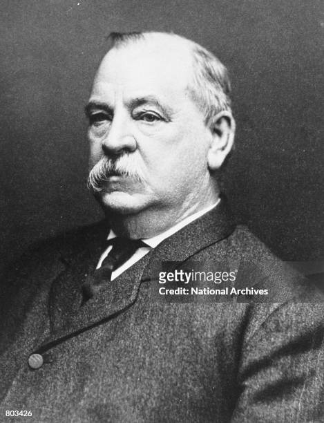 Portrait of 24th United States President Grover Cleveland.