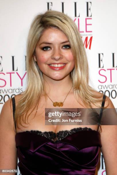 Holly Willoughby arrives at the Elle Style Awards 2008 at The Westway on February 12, 2008 in London, England.