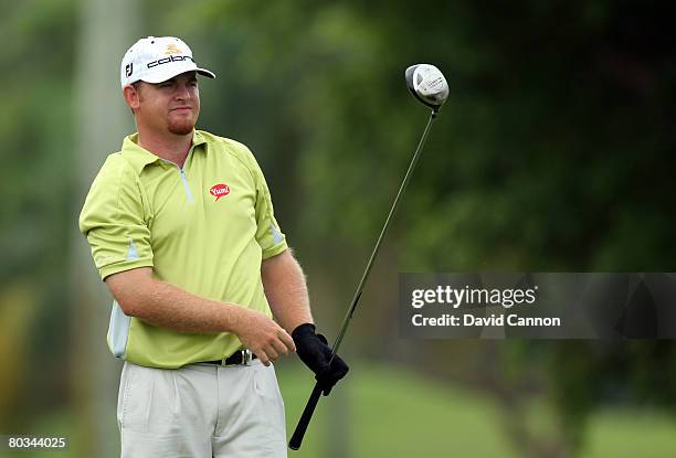 Holmes of the USA hits his tee shot at the 2nd hole during the third round of the 2008 World Golf Championships CA Championship at the Doral Golf...