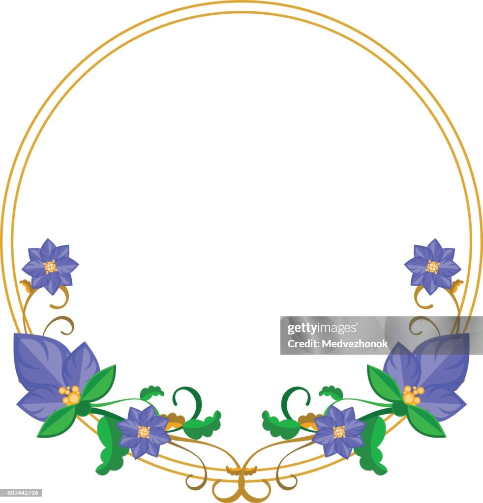 Marco Decorativo Redondo Con Flores Azul Abstractos Prediseñadas De Vector Ilustración de stock - Getty Images Marco Decorativo Redondo Con Flores Azul Abstractos Prediseñadas De Vector Ilustración de stock - Getty Images