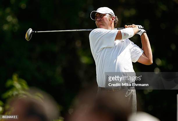 Bo Van Pelt hits his tee shot on the 15th hole during the third round of the Puerto Rico Open presented by Banco Popular held on March 22, 2008 at...