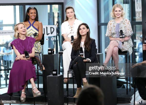 Naomi Watts, Melanie Liburd, Sophie Cookson, Lisa Rubin and Lucy Boynton discuss "Gypsy" at Build Studio on June 29, 2017 in New York City.