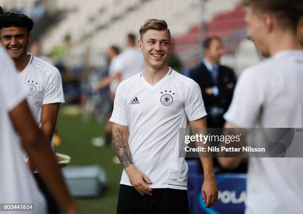 Max Meyer of Germany during the Germany U21 national team training at Krakow Stadium on June 29, 2017 in Krakow, Poland.