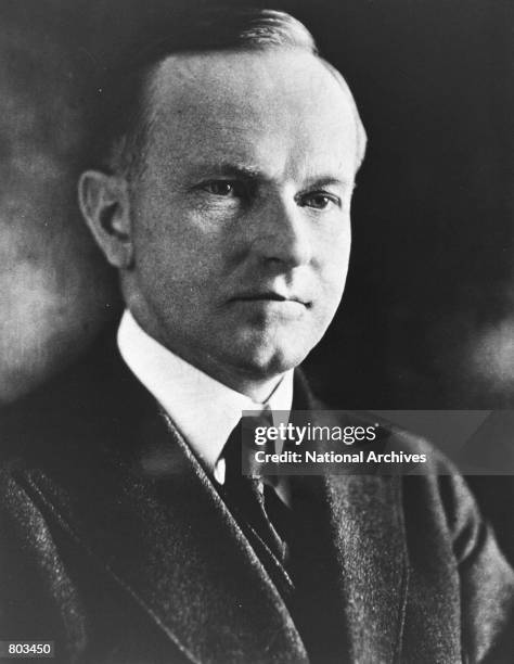 Portrait of 30th United States President Calvin Coolidge