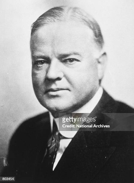 Portrait of 31st United States President Herbert Hoover.