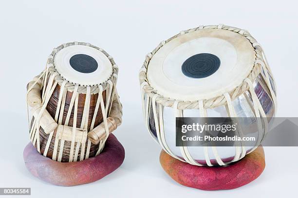 close-up of two tablas - tabla stock pictures, royalty-free photos & images