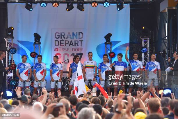 104th Tour de France 2017 / Team Presentation Team FDJ / Davide CIMOLAI / Mickael DELAGE / Arnaud DEMARE / Jacopo GUARNIERI / Ignatas KONOVALOVAS /...