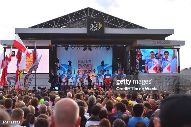 104th Tour de France 2017 / Team Presentation Team FDJ / Davide CIMOLAI / Mickael DELAGE / Arnaud DEMARE / Jacopo GUARNIERI / Ignatas KONOVALOVAS /...