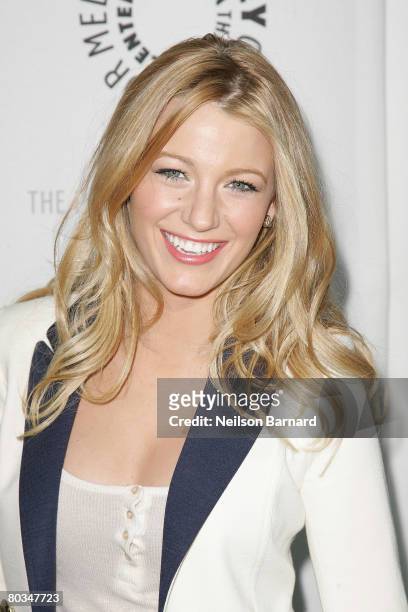 Actress Blake Lively from the show 'Gossip Girl' arrives at the Paley Center for Media's 25th annual Paley Television Festival at the Arclight Cinema...