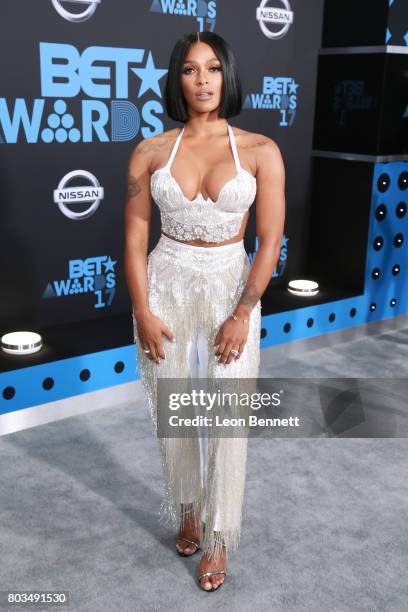 Music artist Joseline Hernandez arrives at the 2017 BET Awards at Microsoft Theater on June 25, 2017 in Los Angeles, California.