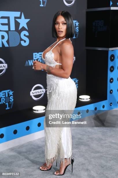 Music artist Joseline Hernandez arrives at the 2017 BET Awards at Microsoft Theater on June 25, 2017 in Los Angeles, California.