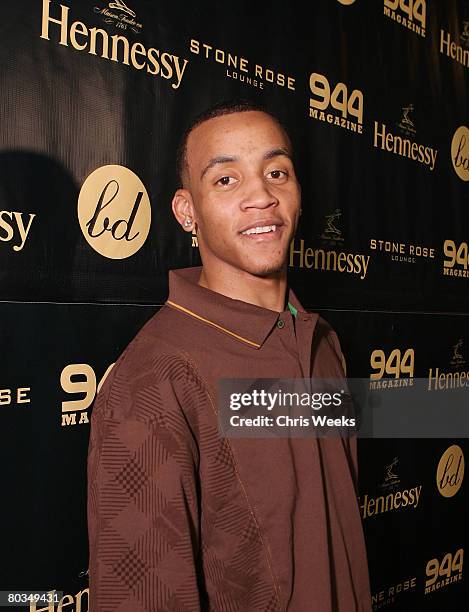 Player Monte Ellis attends NBA player Baron Davis' birthday at Stone Rose Lounge on March 22, 2008 in Beverly Hills, CA.