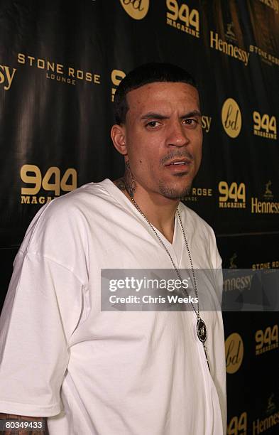 Player Matt Barnes attends NBA player Baron Davis' birthday at Stone Rose Lounge on March 22, 2008 in Beverly Hills, CA.