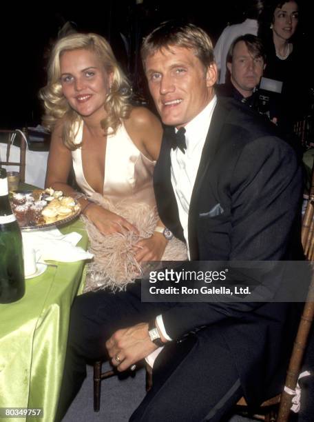 Actor Dolph Lundgren and wife Anette Qviberg attend the Grand Opening of Seventh on Sale on May 17, 1995 at 26th Street Armory in New York City, New...