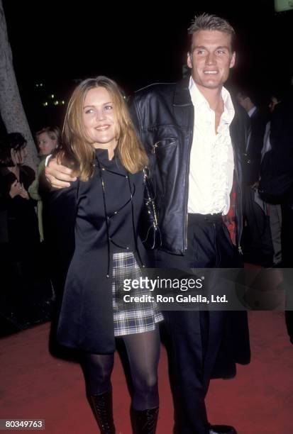 Actor Dolph Lundgren and wife Anette Qviberg attend the "Dracula" Hollywood Premiere on November 10, 1992 at Mann's Chinese Theatre in Hollywood,...