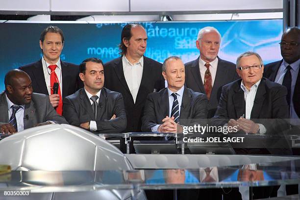 Metz' football team president Christian Lagnide, Paris St Germain delegate Eric Pecout, Sedan's director Serge Marchetti, Amiens' president Francis...