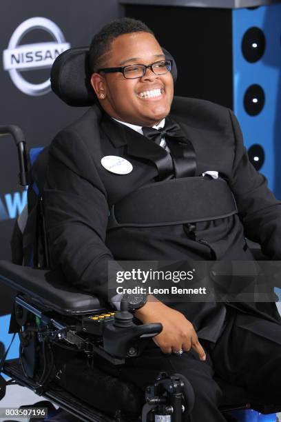 Make a Wish recipient Israel Davis arrives at the 2017 BET Awards at Microsoft Theater on June 25, 2017 in Los Angeles, California.