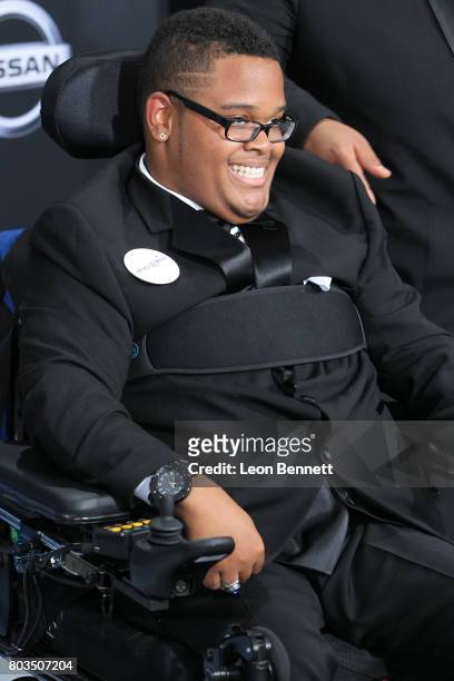 Make a Wish recipient Israel Davis arrives at the 2017 BET Awards at Microsoft Theater on June 25, 2017 in Los Angeles, California.