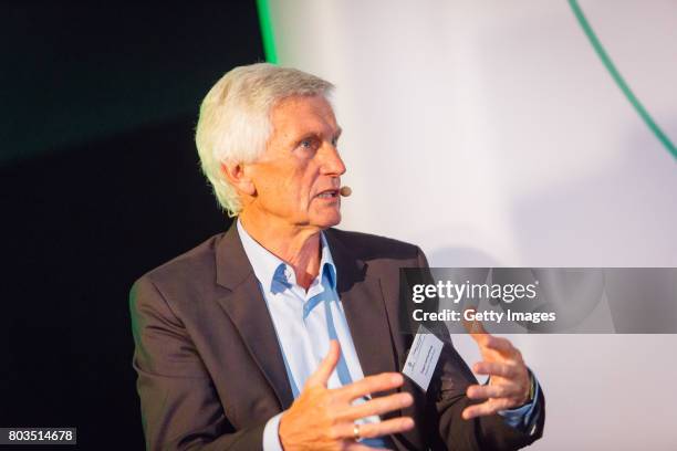 Vice President Social and Societypolitics Eugen Gehlenborg looks on during the DFB Culture Foundation - Jubilee Meeting at Millerntor Stadium on June...