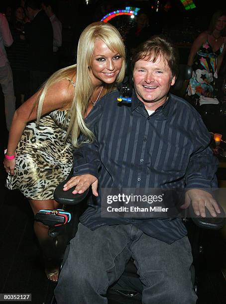 Playboy Playmate Heather Rene Smith and Sam Schmidt Motorsports owner Sam Schmidt attend IRL driver Marco Andretti's 21st birthday party at the...