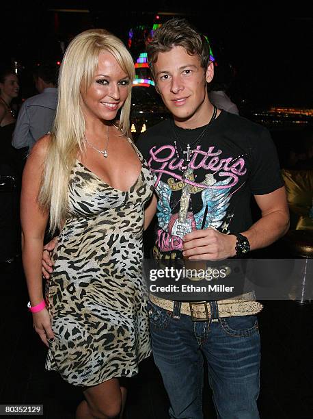 Playboy Playmate Heather Rene Smith and IRL driver Marco Andretti attend his 21st birthday party at the Playboy Club at the Palms Casino Resort March...