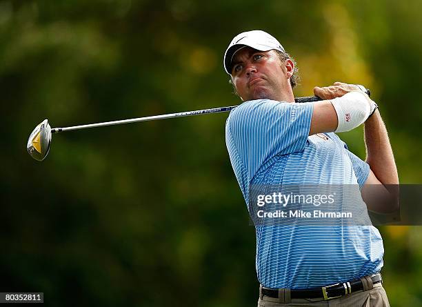 Bo Van Pelt hits his tee shot on the 13th hole during the final round of the Puerto Rico Open presented by Banco Popular held on March 23, 2008 at...