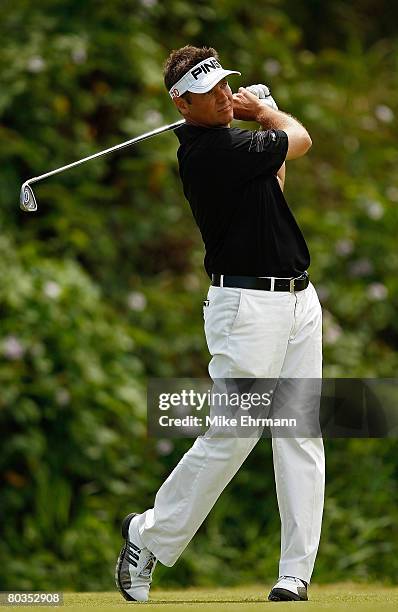 Ted Purdy hits his tee shot on the 7th hole during the final round of the Puerto Rico Open presented by Banco Popular held on March 23, 2008 at Coco...