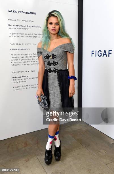 Bip Ling attends the Fashion Illustration Gallery Art Fair private view at The Shop at Bluebird, co-hosted b Lucinda Chambers and Wendy Yu on June...