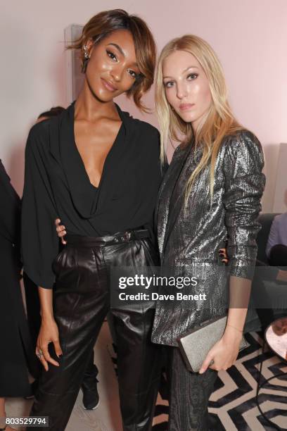 Jourdan Dunn and Ella Richards attend Tatler's English Roses 2017 in association with Michael Kors at the Saatchi Gallery on June 29, 2017 in London,...