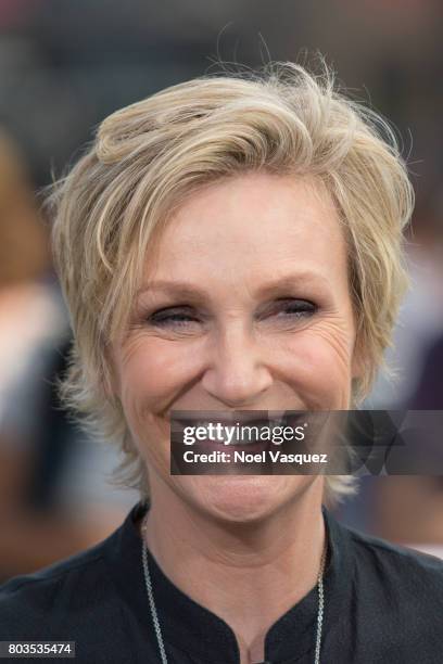 Jane Lynch visits "Extra" at Universal Studios Hollywood on June 29, 2017 in Universal City, California.