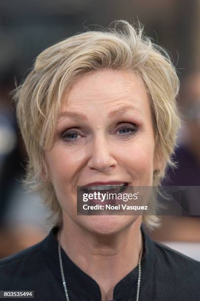 Jane Lynch visits "Extra" at Universal Studios Hollywood on June 29, 2017 in Universal City, California.