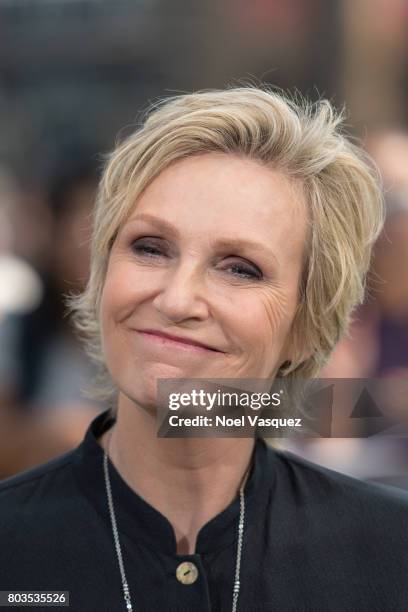 Jane Lynch visits "Extra" at Universal Studios Hollywood on June 29, 2017 in Universal City, California.