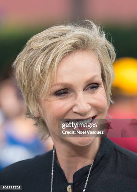 Jane Lynch visits "Extra" at Universal Studios Hollywood on June 29, 2017 in Universal City, California.