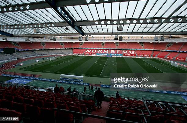 General view of the easyCredit stadium of 1. FC Nuernberg is pictured on March 22, 2008 in Nuremberg, Germany.