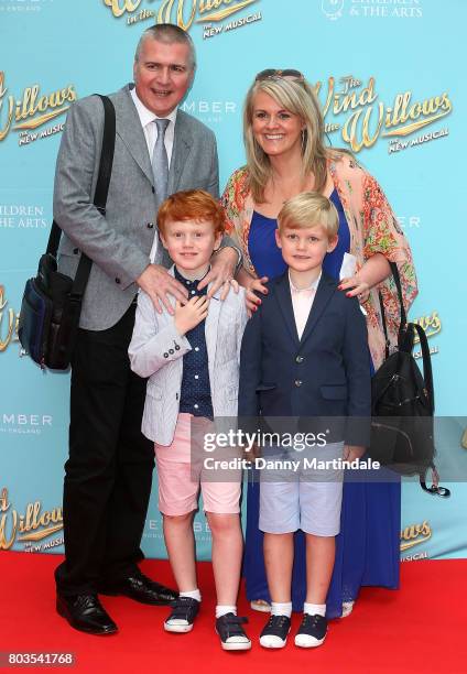 Sally Lindsay and family attends the Gala performance of "Wind In The Willows" at London Palladium on June 29, 2017 in London, England.