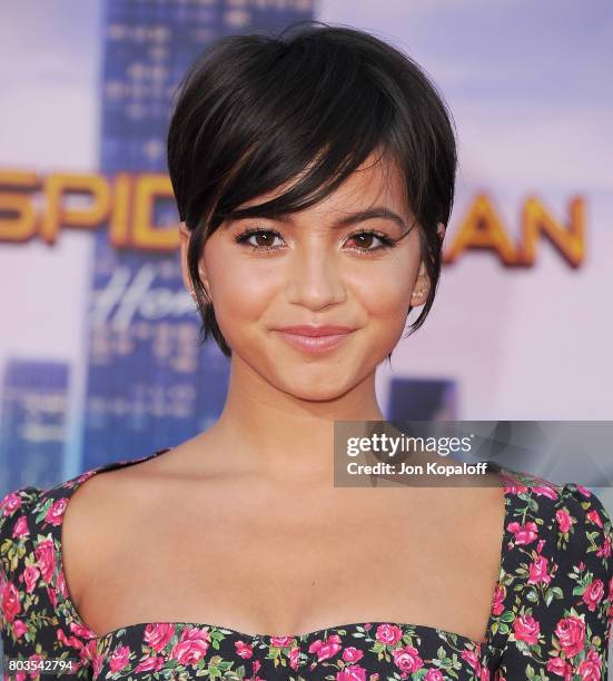Actress Isabela Moner arrives at the Los Angeles Premiere "Spider-Man: Homecoming" at TCL Chinese Theatre on June 28, 2017 in Hollywood, California.