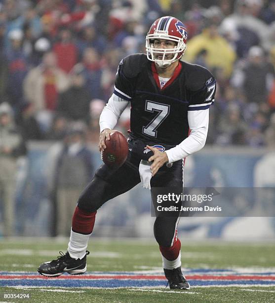 Buffalo Bills' quarterback J.P. Losman runs out of the pocket versus Miami at Ralph Wilson Stadium, Orchard Park, New York, December 17, 2006. The...